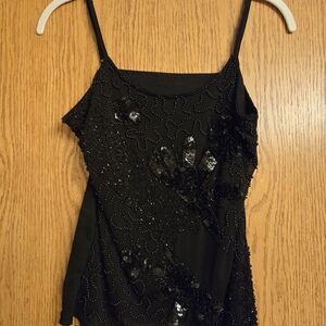 Vintage Black Beaded Camisole